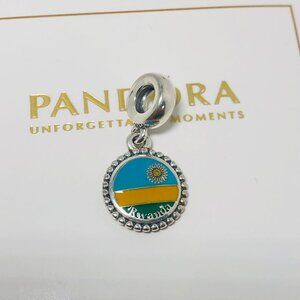 ✨🔥Pandora Rwanda Flag Dangle Charm| Rwanda Flag